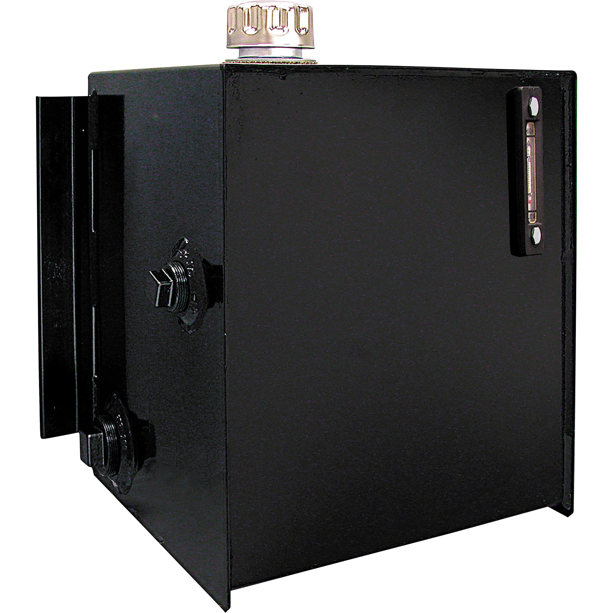 Buyers Products, 25 Gallon Side Mount Steel Reservoir, Capacity 25 Gal, Suction Port Size 2 in, Return Port Size 1-1/4 in, Model# SMR25S